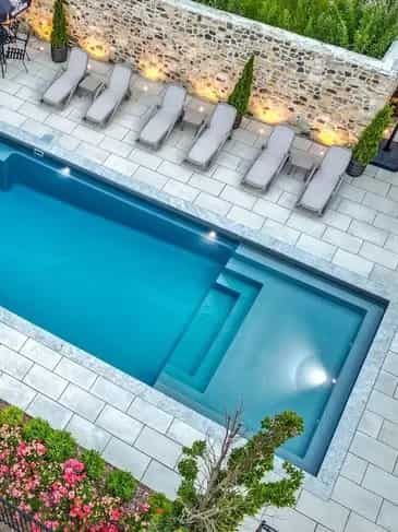 Fiberglass swimming pools modern designs Sacramento
